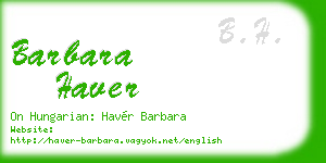 barbara haver business card
